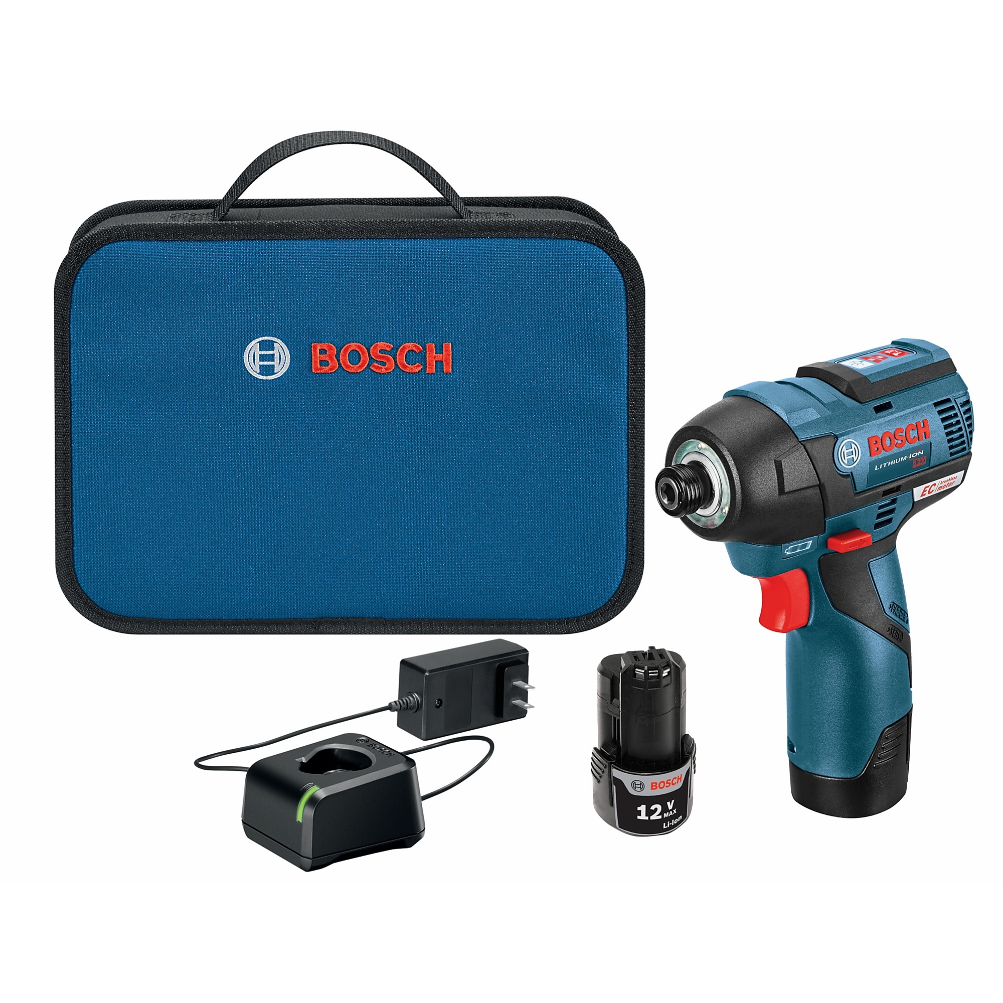 Bosch 12V Max EC Brushless Impact Driver Kit, Model# PS42-02